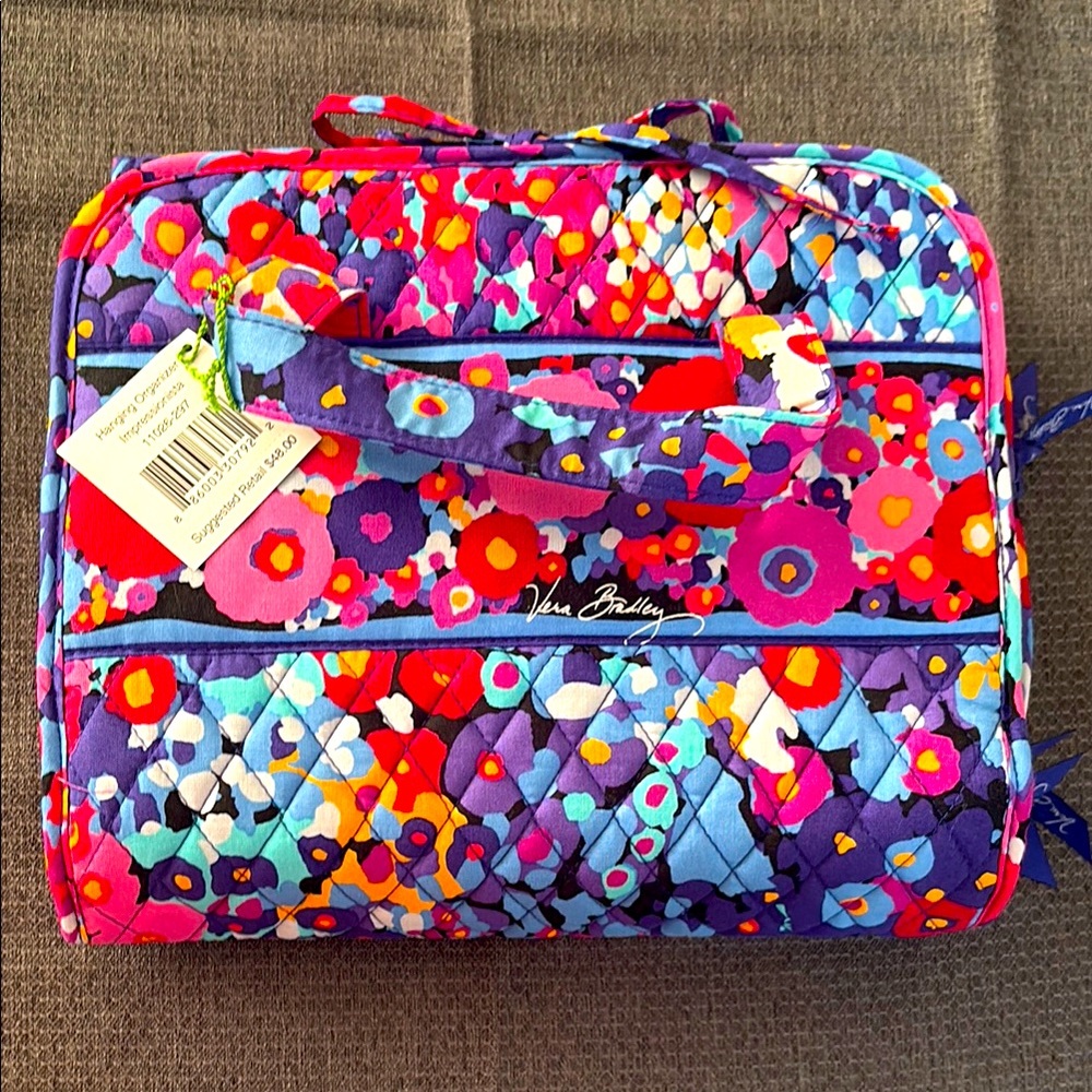 Vera Bradley Floral Cosmetic Bag - Purple, Pink, Blue
